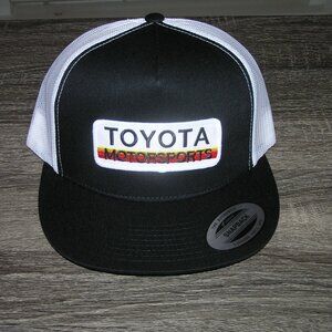 Toyota Motorsports Patch on Trucker Hat Yupoong Classic 6006 Snapback BLK/White